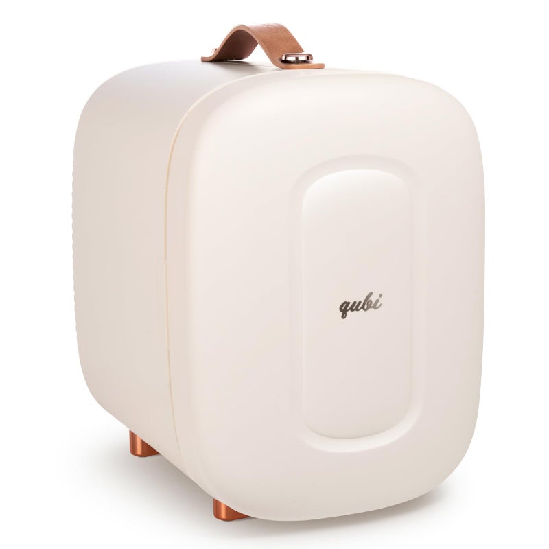 QUBI Mini Fridge, Professional Skincare Fridge, Mini Cosmetics Makeup Fridge, Compact Fridge 5 Liter (Cream White) - Image 1